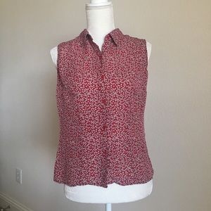 Ann Taylor red sleeveless top